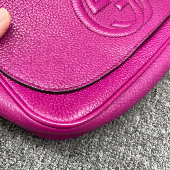 100% Authentic GUCCI Soho Pink Leather Shoulder Bag - Picture 4 of 13